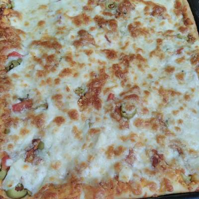  #غداء_سريع بيتزا مشكل جبن 