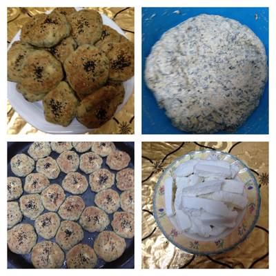  فطائر بالزعتر الأخضر والجبنه البيضاء رووووعه بتشهي 