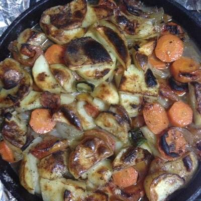  لحمه كفته مع بطاطا وجزر 