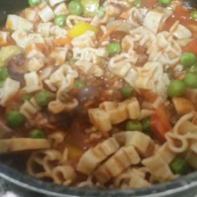  مكرونه خضروات #اكلات_سريعه 