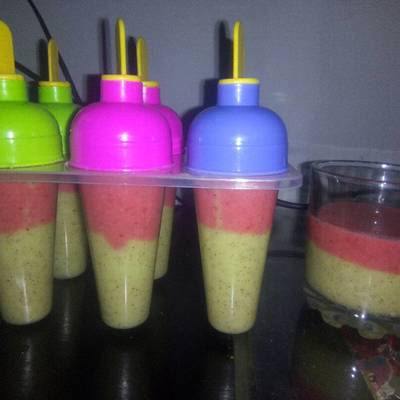  ايس كريم كيوي وفراوله 