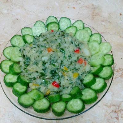  بطاطس بالخضره 