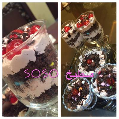  كاسات الكيك بالكريم شانتي و الجناش 