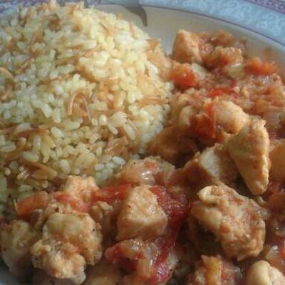  طبق الفراخ مع الارز بالكاري 