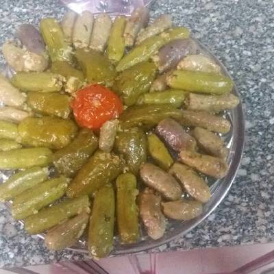  محشي الباذنجان والكوسه والفلفل 