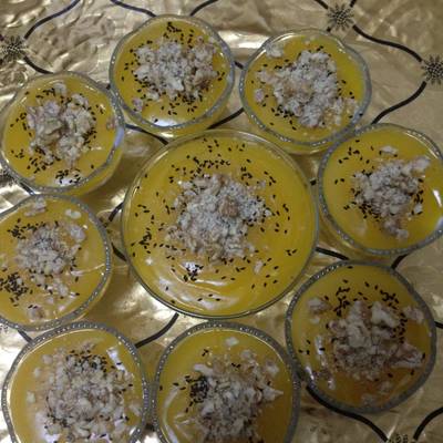  مهلبية حليب مع برتقال رووووعه بتشهي 