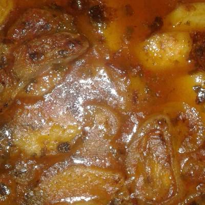  صينيه بطاطس من غير لحمه او فراخ 