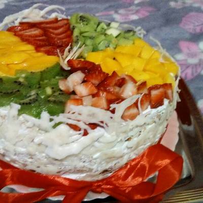  تورته فواكه #كيكة_ناجحة 