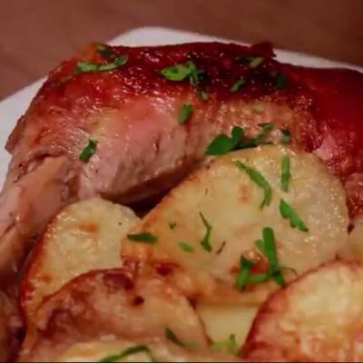  صينيه بطاطس بالفراخ باليمون 