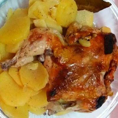  بطاطا مع دجاج بالكيس الحراري 