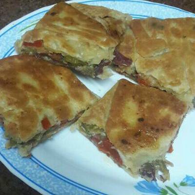  فطير شرقي بالبسطرمة 