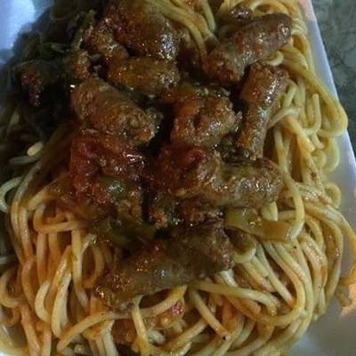  اسباجيتي بالسجق 