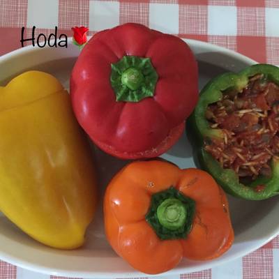  محشى فلفل الوان♥️ 