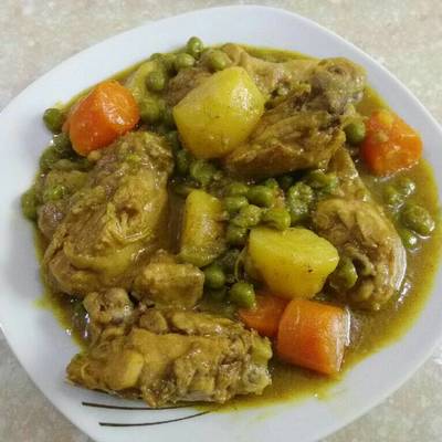  دجاج بالكاري وحليب جوز الهند 