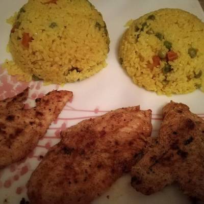  رز بالبسله وصدور فراخ مشويه ع الجريل 